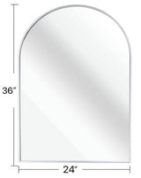 24 in. x 36 in. Metal silver arch mirror