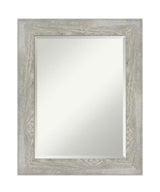 Medium Rectangle Distressed Grey Beveled Glass Modern Mirror (30 in. H x 24 in. W)