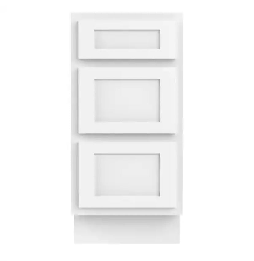 15 in. W x 21 in. D x 32.5 in. H 3-Drawers Bath Vanity Cabinet Only in White