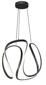 Vivaldi Big 25-Watt 1 Light Black Modern 5 CCT Integrated LED Pendant Light Fixture for Dining Room or Kitchen