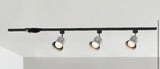 4 ft. Brushed Nickel Integrated LED Ceiling Mount Direct wire Track Lighting Kit with Flared Linear Track Head 3-Light