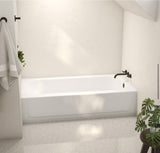 Aloha Plus 60 in. Right Drain Rectangular Alcove Soaking Bathtub in White