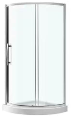Maia 32 in. x 72.80 in. Semi-Frameless Sliding Corner Shower Door in Chrome