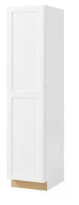 Avondale 18 in.W x 84 in. H x 24 in. D Ready To Assemble Plywood Shaker Utility Pantry Cabinet in Alpine White