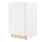 Avondale 18 in. W x 24 in. D x 34.5 in. H Ready to Assemble Plywood Shaker Trash Can Kitchen Cabinet in Alpine White