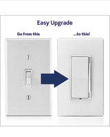 Decora Slide Dimmer Switch for Dimmable LED, Halogen and Incandescent Bulbs, White/Light Almond DSL06-1TW