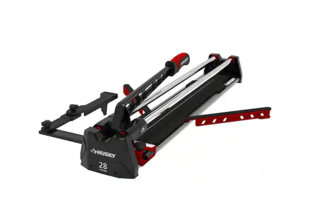 28 in. Tile Cutter with Tungsten Carbide Blade and Adjustable Gauge