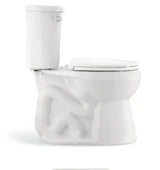 Power Flush 12 inch Rough In Two-Piece 1.28 GPF Single Flush Round Toilet in White Seat Included