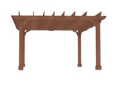 16 ft. W x 12 ft. D Cedar Wood Patio Pergola Shade Structure for Outdoor, Brown