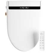 Electric Smart Heated Toilet Seat Bidet Seat for Elongated Toilets with Air Dryer Heated Seat Soft Close in White
