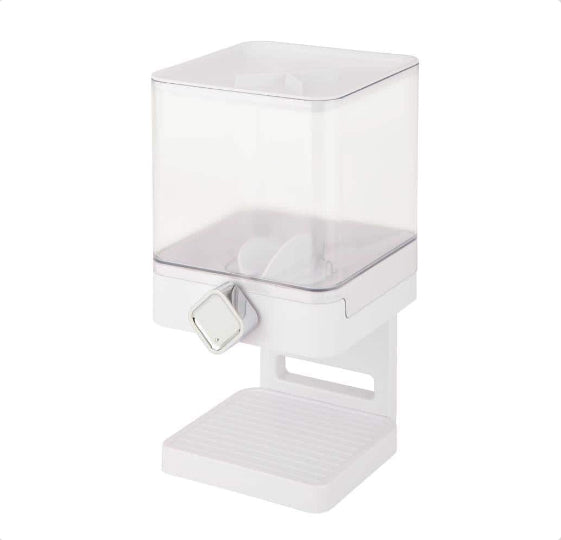 Compact Edition Single Dry Food Dispenser in White