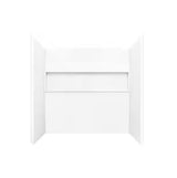 NexTile 32 in. W 60 in. H Composite Direct-to-Stud Four-Piece Alcove Tub Wall Kit in White