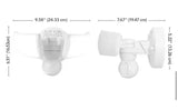 MaxDetect 240° White Motion Sensing Wired Outdoor 2-Head LED Security Flood Light 2000 Lumens with 5CCT and DualBrite
