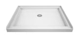 SlimLine 36 in. x 36 in. Single Threshold Alcove Shower Pan Base in White with Center Drain