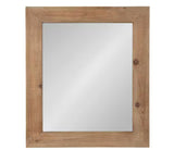 Medium Rectangle Rustic Brown Classic Mirror (36 in. H x 30 in. W)