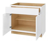 Avondale Shaker Alpine White Ready to Assemble Plywood 36 in Base Kitchen Cabinet (36 in W x 34.5 in H x 24 in D)