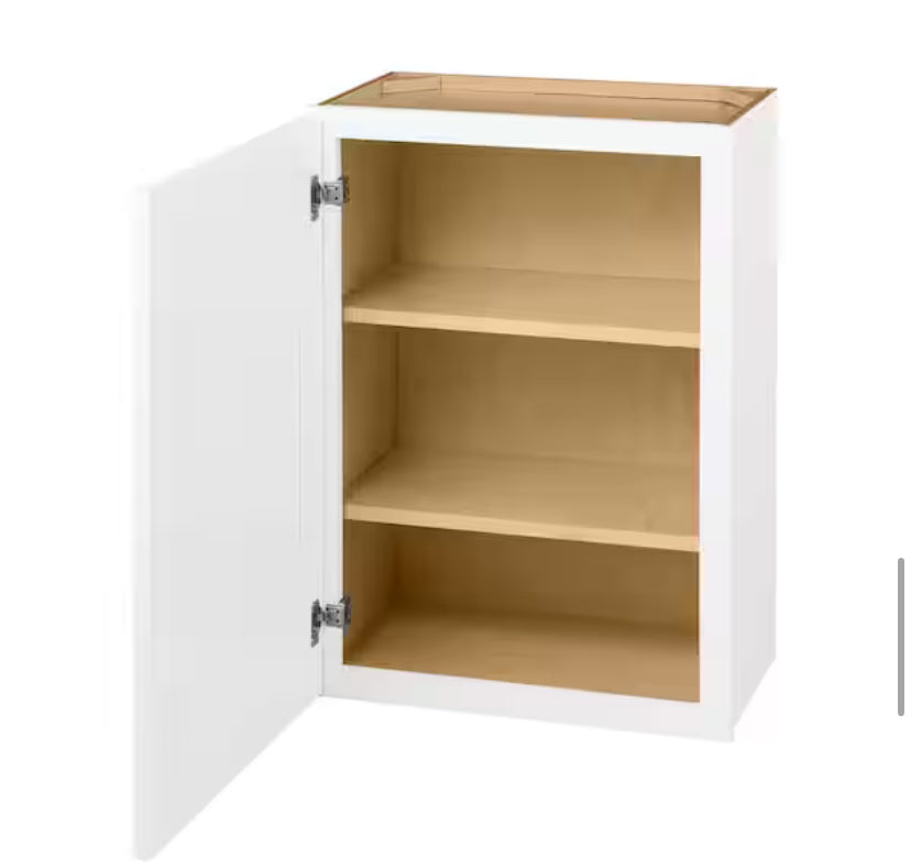 Avondale Shaker Alpine White Ready to Assemble Plywood 21 in Wall Kitchen Cabinet (21 in W x 30 in H x 12 in D)