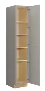 Avondale 18 in. W x 96 in. H x 24 in. D Ready To Assemble Plywood Shaker Utility Pantry Cabinet in Dove Gray