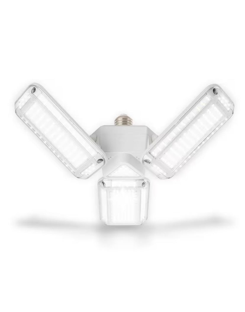 Highburst 70-Watt Equivalent 6500K E26 3-Panel Adjustable 8000-Lumen LED Specialty Light Bulb