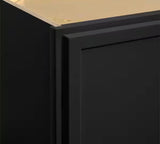 Leyton 30 in. W x 12 in. D x 42 in. H Ready to Assemble Plywood Slim Shaker Wall Kitchen Cabinet in Raven Black