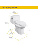 Colony 1-Piece 1.28 GPF Single Flush Elongated Toilet in White Seat Included