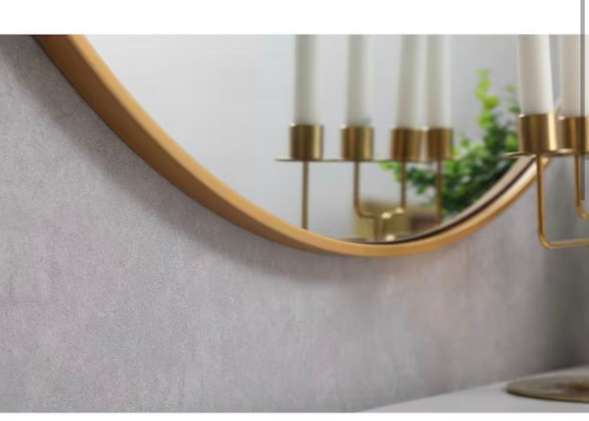 Brass 39 in. W x 39 in. H Round Vanity Mirror (Copy)