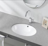 17.5 in. Oval Vitreous China Bathroom Sink in White