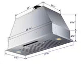 28 in. 900 CFM Convertible Insert Range Hood in Stainless Steel with LED 4-Speed Gesture Sensing and Touch Control Panel