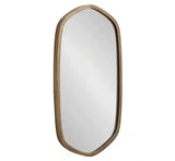 McLean 20 in. W. x 36 in. H Metal Gold Hexagon Modern Framed Decorative Wall Mirror
