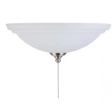 2-Light White Glass Bowl Ceiling Fan LED Light Kit