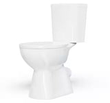19 in. Tall 2-pics High-Efficiency 1.28 GPF Single Flush Elongated Toilet in White with Smart Bidet Seat Map Flush 1000g