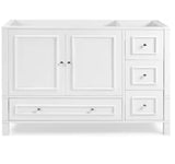 Williamsburg 48 in. W x 21 in. D x 34 in. H Bath Vanity Cabinet without Top in White