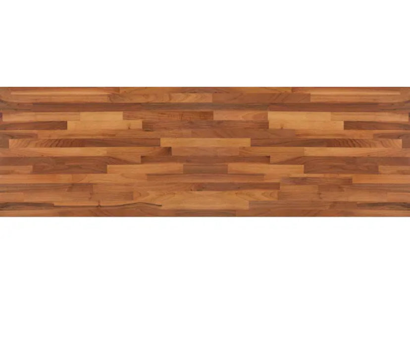 8 ft. L x 25 in. D Finished Engineered Walnut Butcher Block Countertop