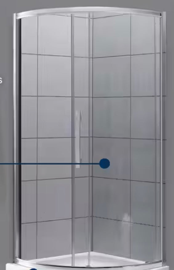 Maia 32 in. x 72.80 in. Semi-Frameless Sliding Corner Shower Door in Chrome