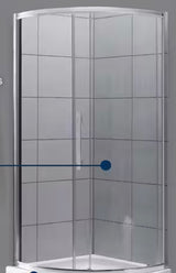 Maia 32 in. x 72.80 in. Semi-Frameless Sliding Corner Shower Door in Chrome
