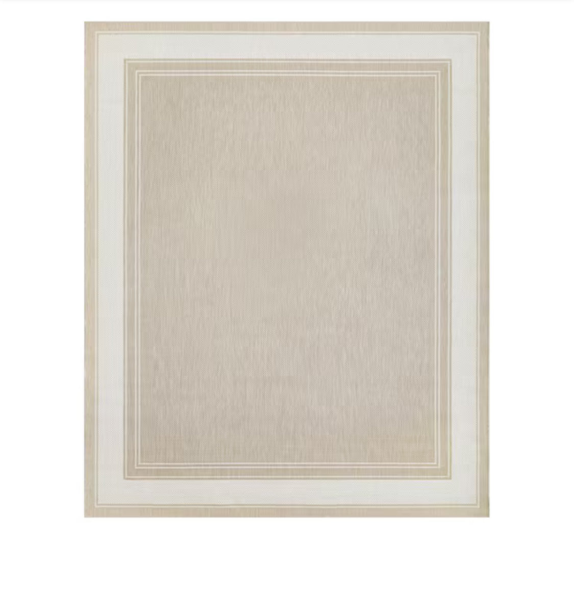 Cooper Beige 8 ft. x 10 ft. Border Indoor/Outdoor Area Rug