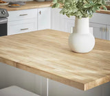 10 ft L x 25 in. D x 1.5 in H Unfinished Hevea Butcher Block