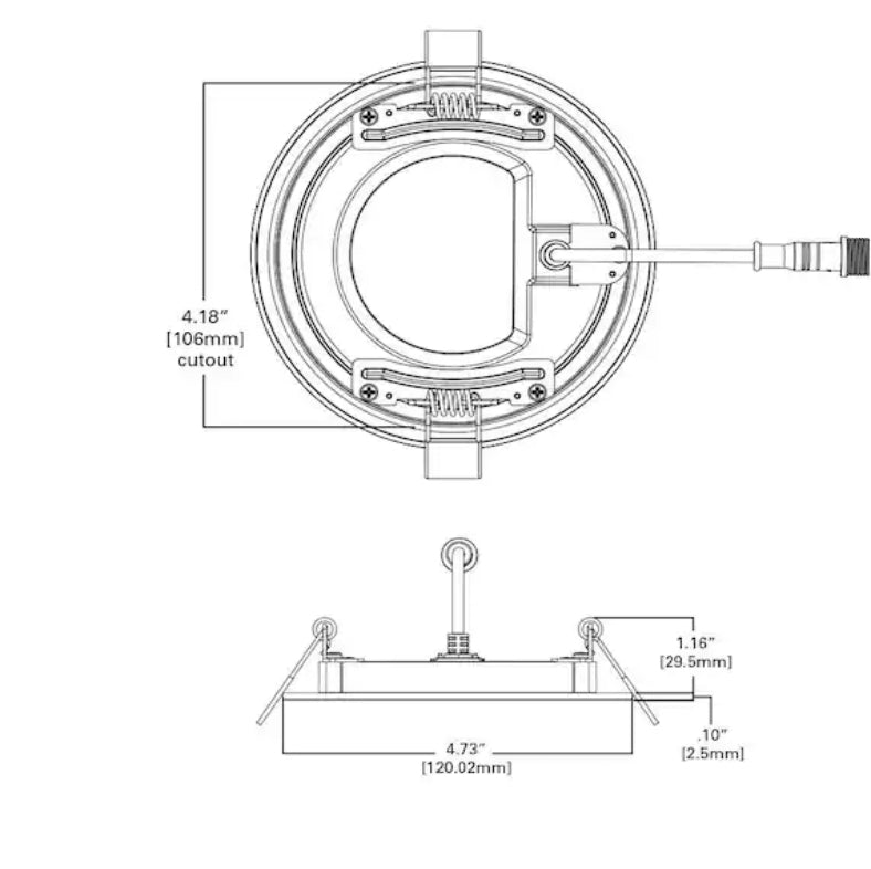 HLBPH 4 in. Selectable CCT New Construction Canless Recessed Downlight w/Remote Driver/Junction Box Integrated LED Kit