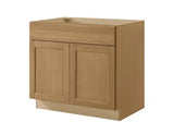 Avondale 36 in. W x 24 in. D x 34.5 in. H Ready to Assemble Plywood Shaker Sink Base Kitchen Cabinet in White Oak