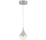 Glitzer 6.5-Watt 1 Light Chrome Modern Integrated LED Mini Pendant Light Fixture for Kitchen Island