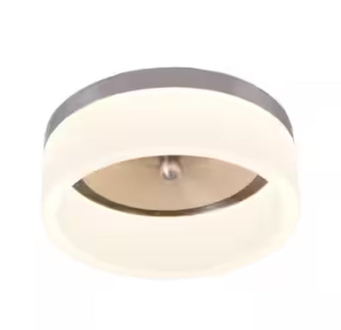 7.85 in. 12-Watt Brushed Nickel Integrated LED Ceiling Flush Mount