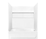 Nextile 30 in. x 60 in. x 60 in. 4-Piece Direct-to-Stud Alcove Tub Surround in White