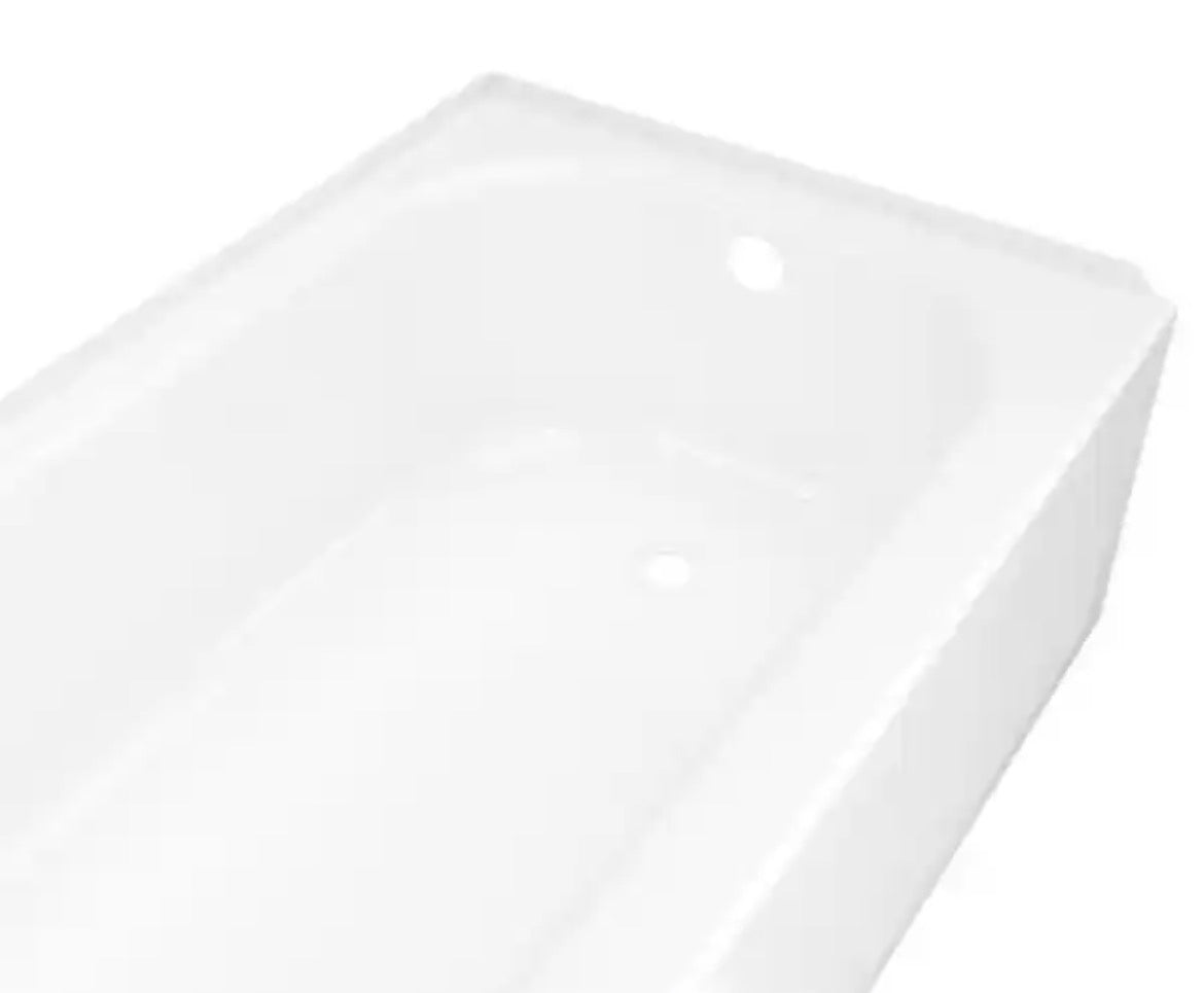 Aloha Plus 60 in. x 32 in. Alcove Soaking Bathtub With Right Drain in White