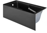 Voltaire 60 in. x 30 in. Acrylic Left Drain Rectangular Alcove Bathtub in Matte Black