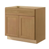 Avondale 36 in. W x 24 in. D x 34.5 in. H Ready to Assemble Plywood Shaker Base Kitchen Cabinet in White Oak