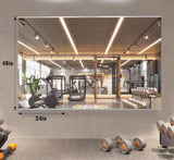 3-Pieces 24 in. W x 48 in. H Modern Rectangle Frameless Wall-Mounted Dance Mirror Garage Gym Mirror