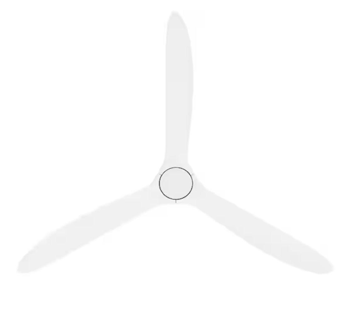 Tager 72 in. Smart Indoor/Outdoor Matte White Ceiling Fan without Light with Remote Powered by Hubspace