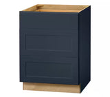 Avondale 24 in. W x 24 in. D x 34.5 in. H Ready to Assemble Plywood Shaker Drawer Base Kitchen Cabinet in Ink Blue