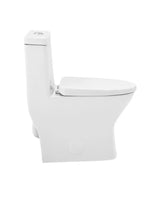 Sublime II 10 in. Rough-in 1-piece 1.1/1.6 GPF Dual Flush Elongated Toilet in Glossy White, Seat Included