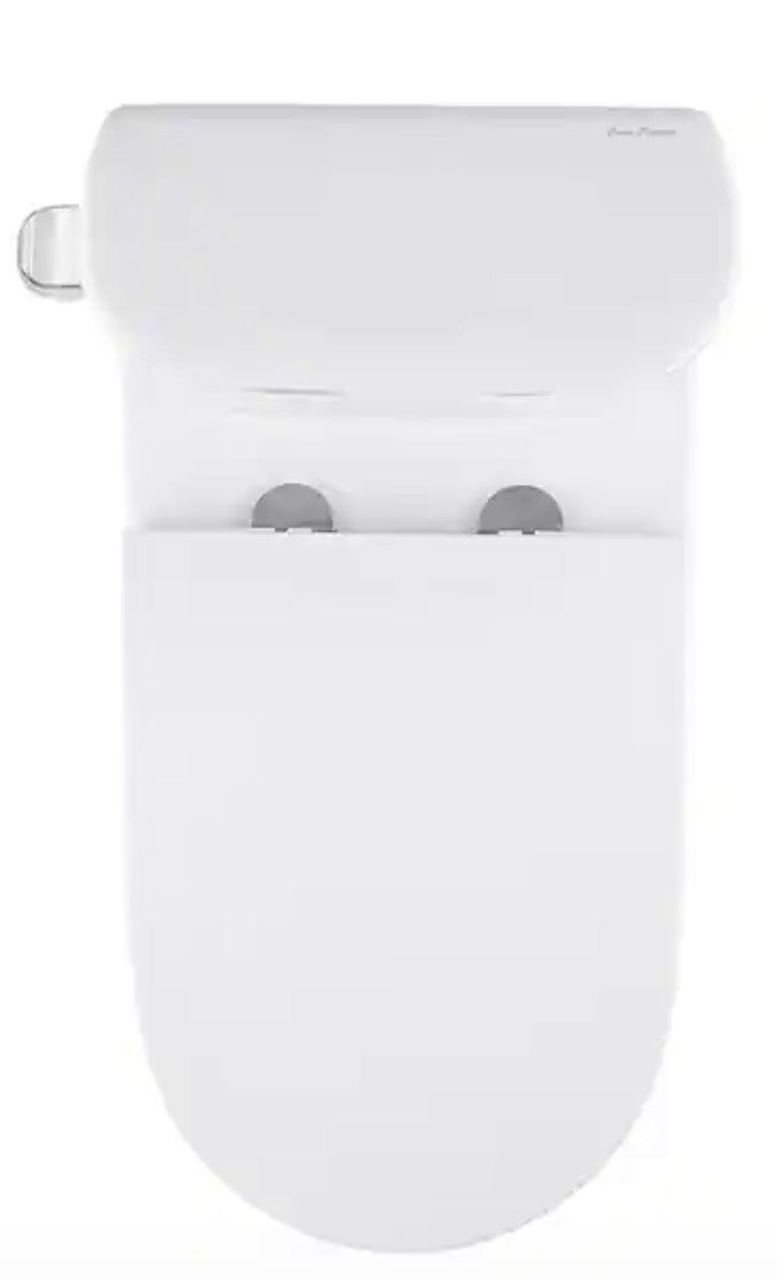 Monaco 1-Piece 1.28 GPF Elongated Left Side Single Flush Handle Toilet in Glossy White